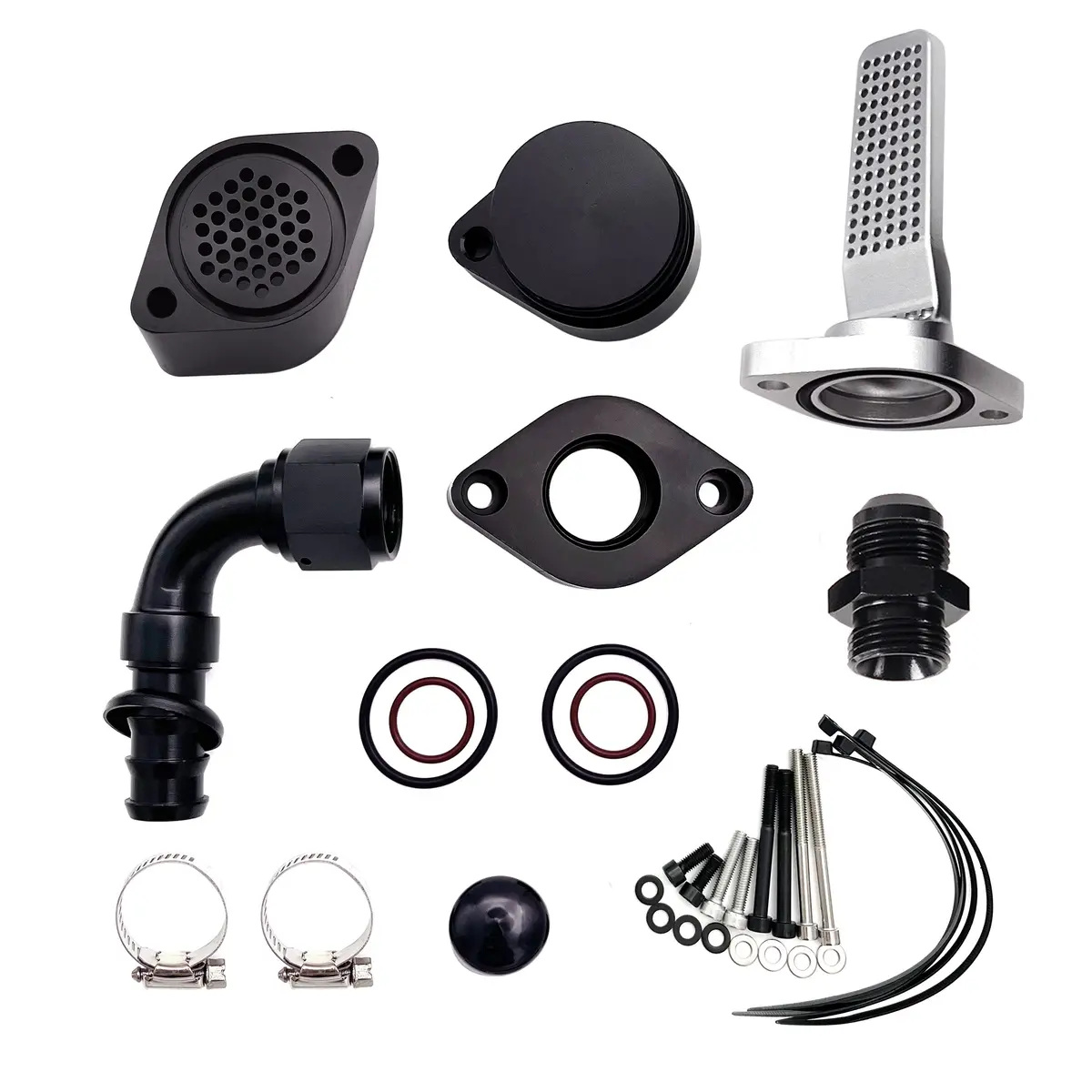 Trucktok 2011-2023 6.7L Ford Powerstroke Ccv Pcv Reroute Engine Ventilation Kit(No Tube) 1