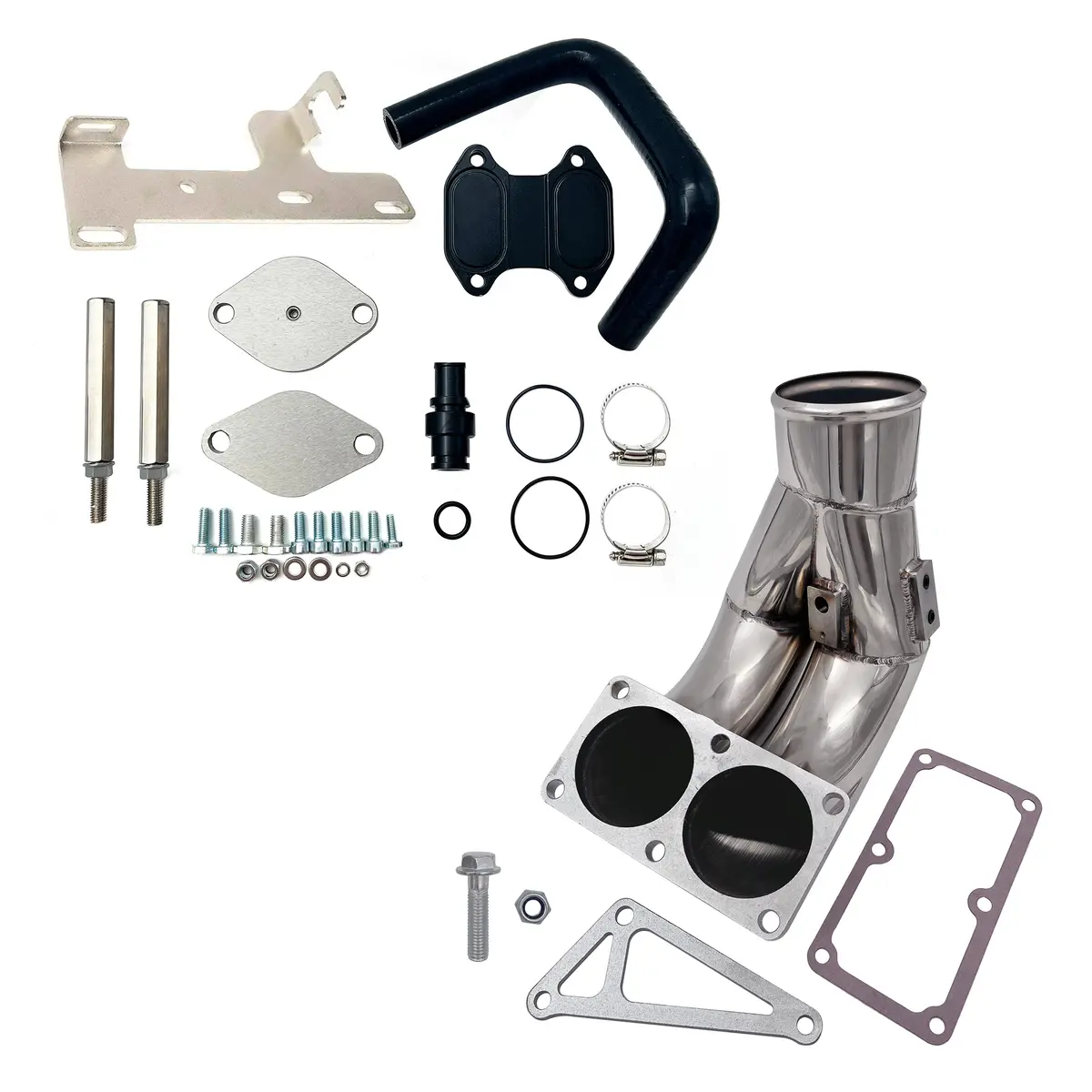 Trucktok 2010-2018 6.7L Ram Cummins 3.5" Intake Manifold Elbow Tube/Egr Cooler Delete Kit 1