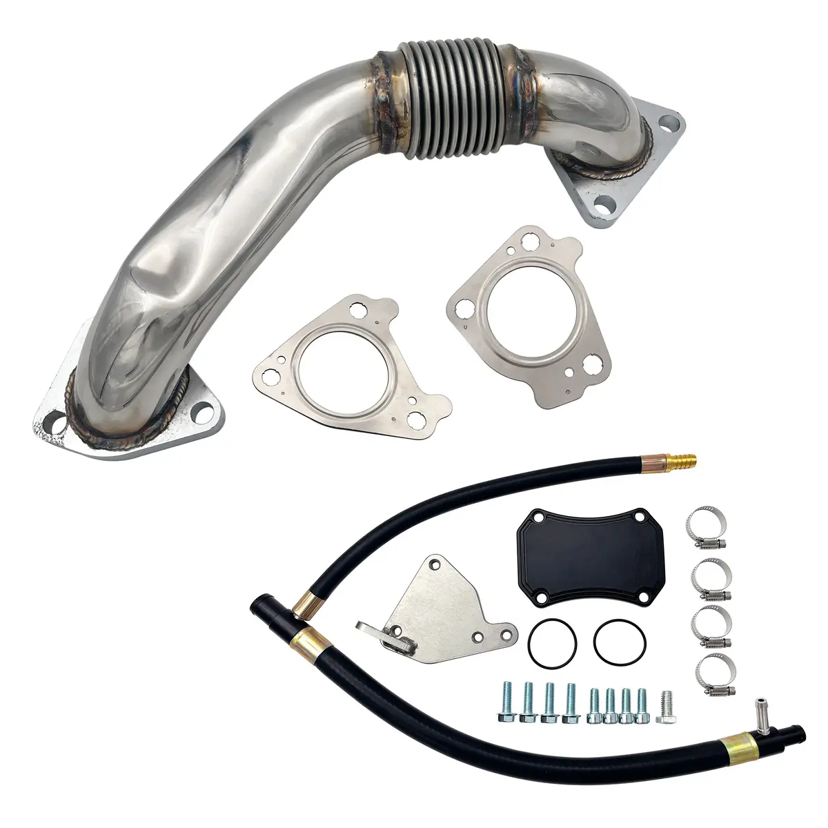 Trucktok 2011-2016 6.6L Chevy Duramax Lml Up-Pipe & Egr Cooler Delete Kit (Passenger Side) 1