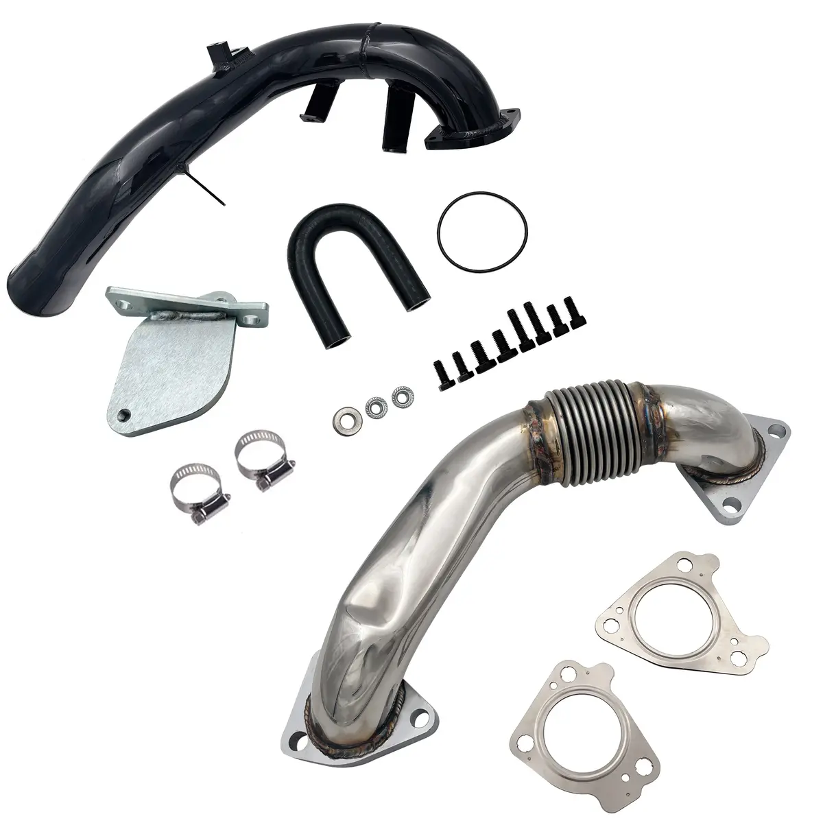 Trucktok 2007.5-2010 6.6L Duramax Passenger Up-Pipe & Egr Delete Kit W/Intake 1