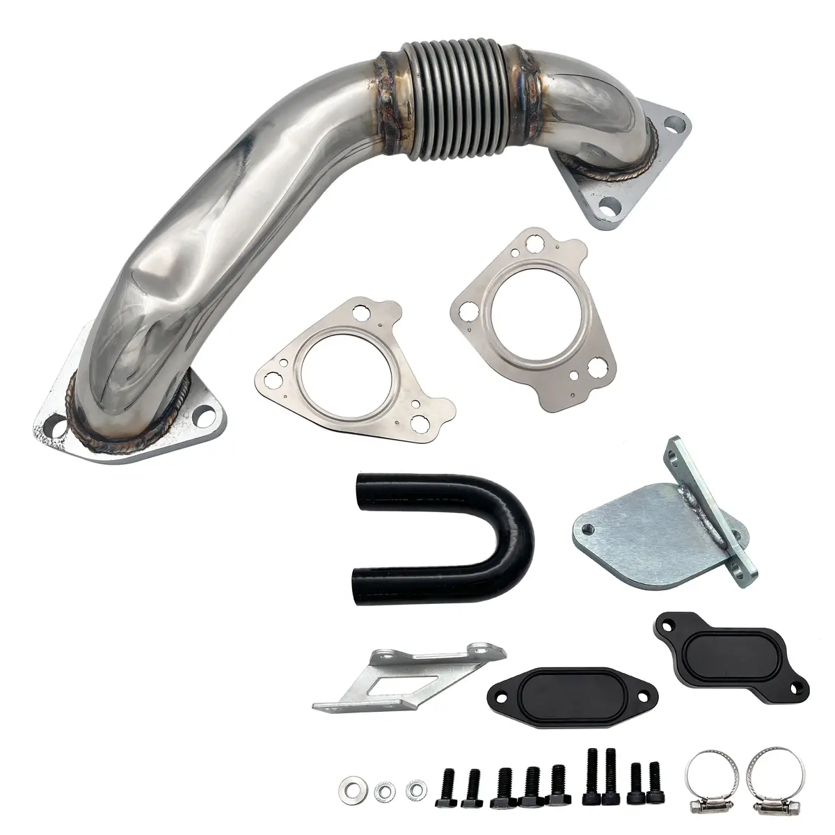 Trucktok 2007.5-2010 6.6L Duramax Lmm Passenger Up Pipe & Egr Delete Kit 1