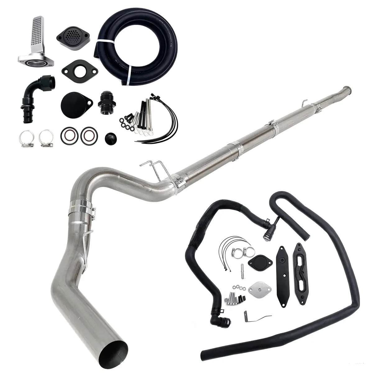 Trucktok 2011-2019 6.7L Powerstroke 5" Dp-Back Pipe & Ccv Reroute Egr Cooler Delete Kit 1