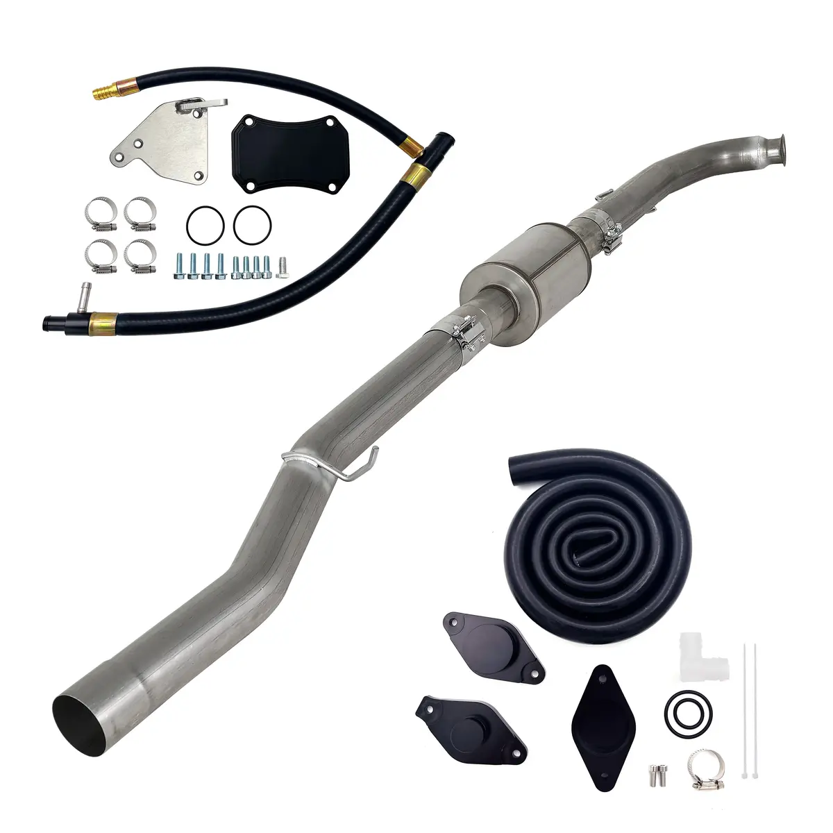 Trucktok 2011-2015 6.6L Duramax Lml 4" Dpf & Cat Pipe /Ccv/Egr Delete Kit 1