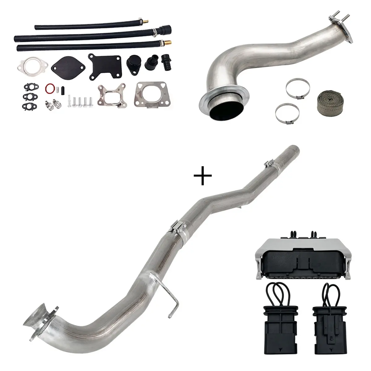 Trucktok 2017-2023 6.6L Duramax L5p Dpf/Ccv/Egr Delete & Downpipe W/Can Bus Kit 2