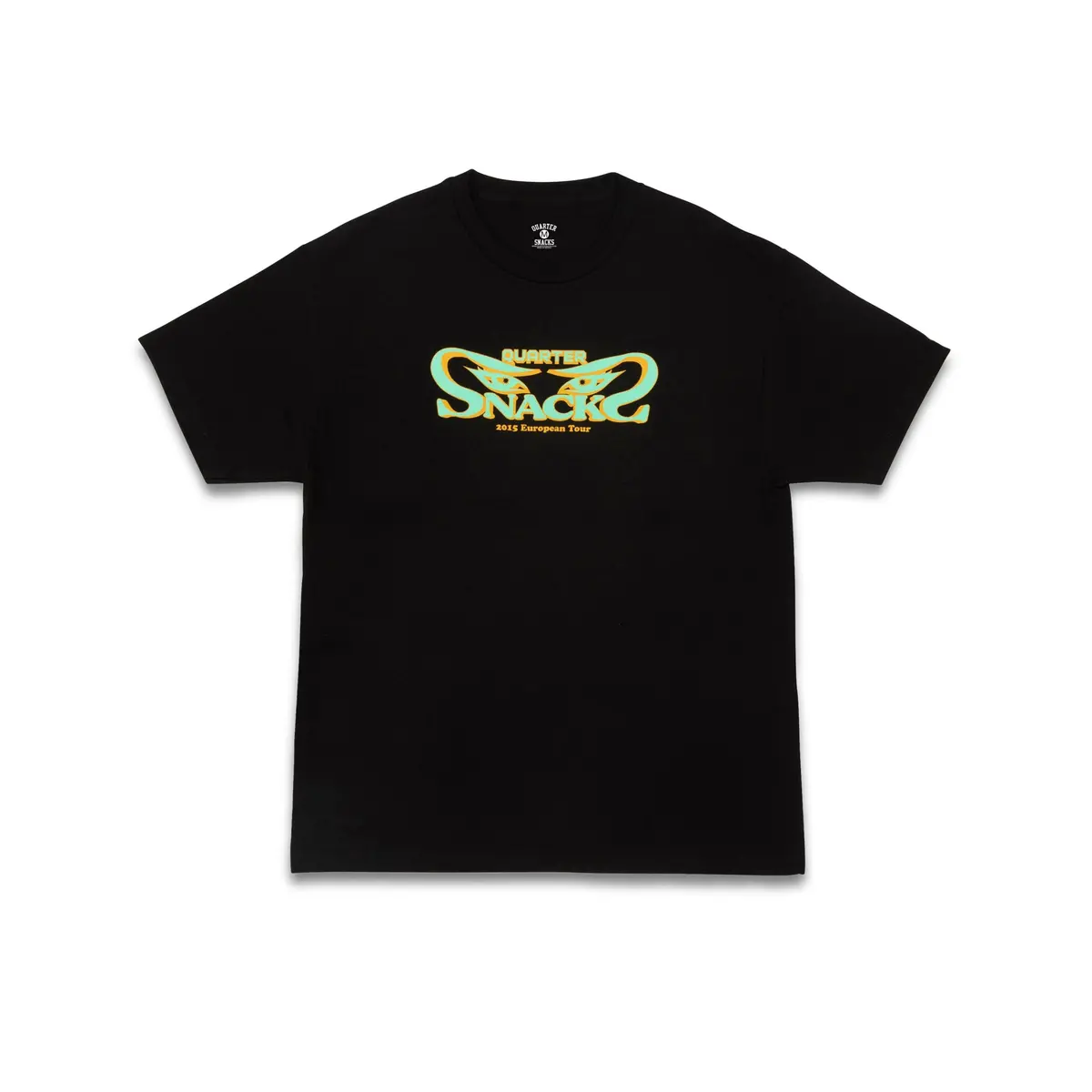 Quartersnacks Euro Tour T-Shirt Black 1