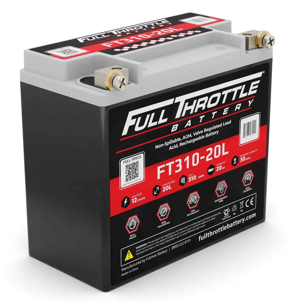 Full Throttle Battery Ft310-20L - (Can-Am X3/Maverick R) 1
