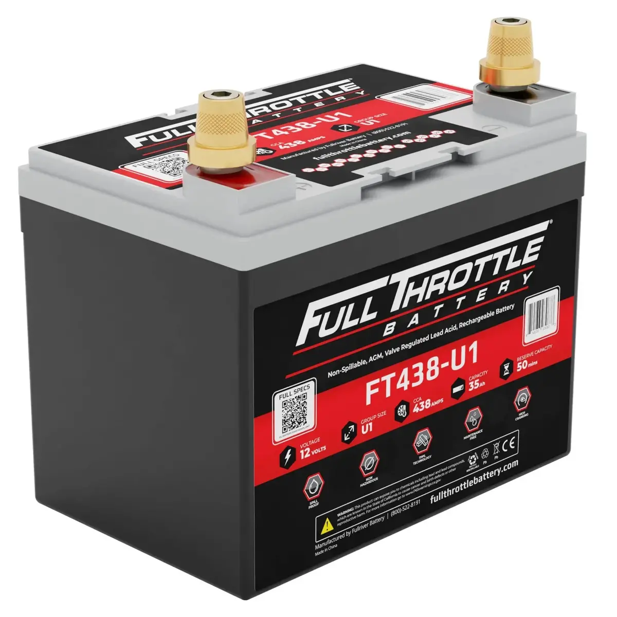 Full Throttle Battery Ft438-U1 (Yamaha Yxz) 1