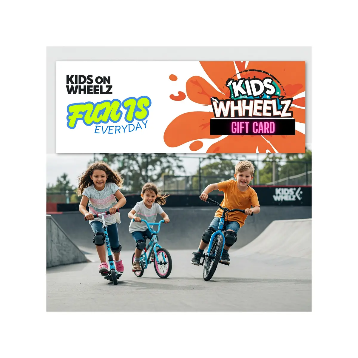 Kids On Wheelz Gift Gard 1