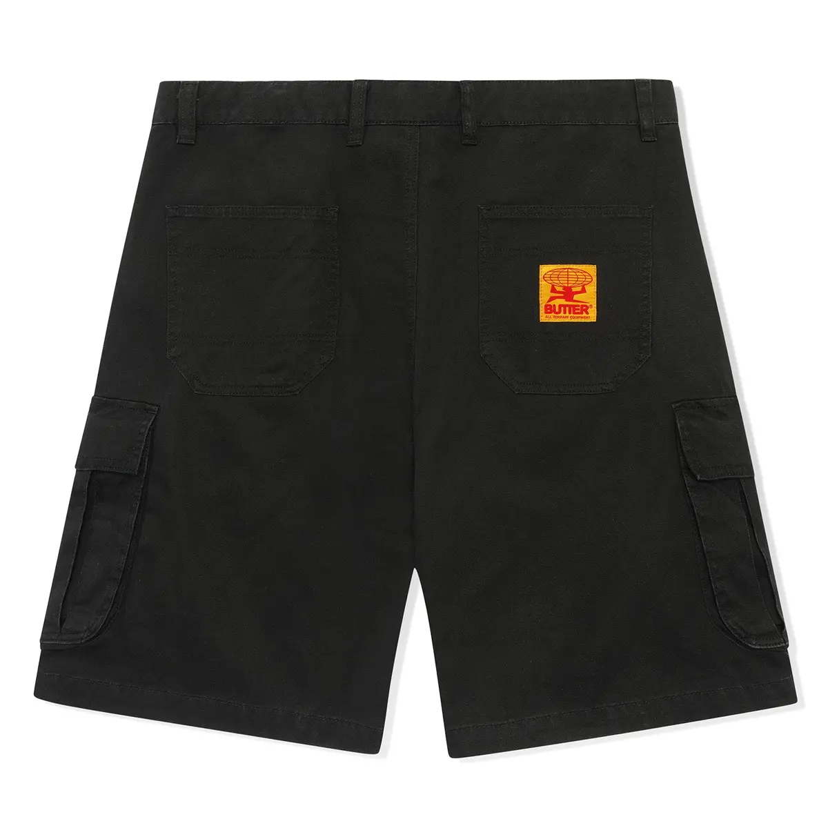 Butter Goods Patch Pocket Denim Jeans Field Cargo Shorts Washed Black 2