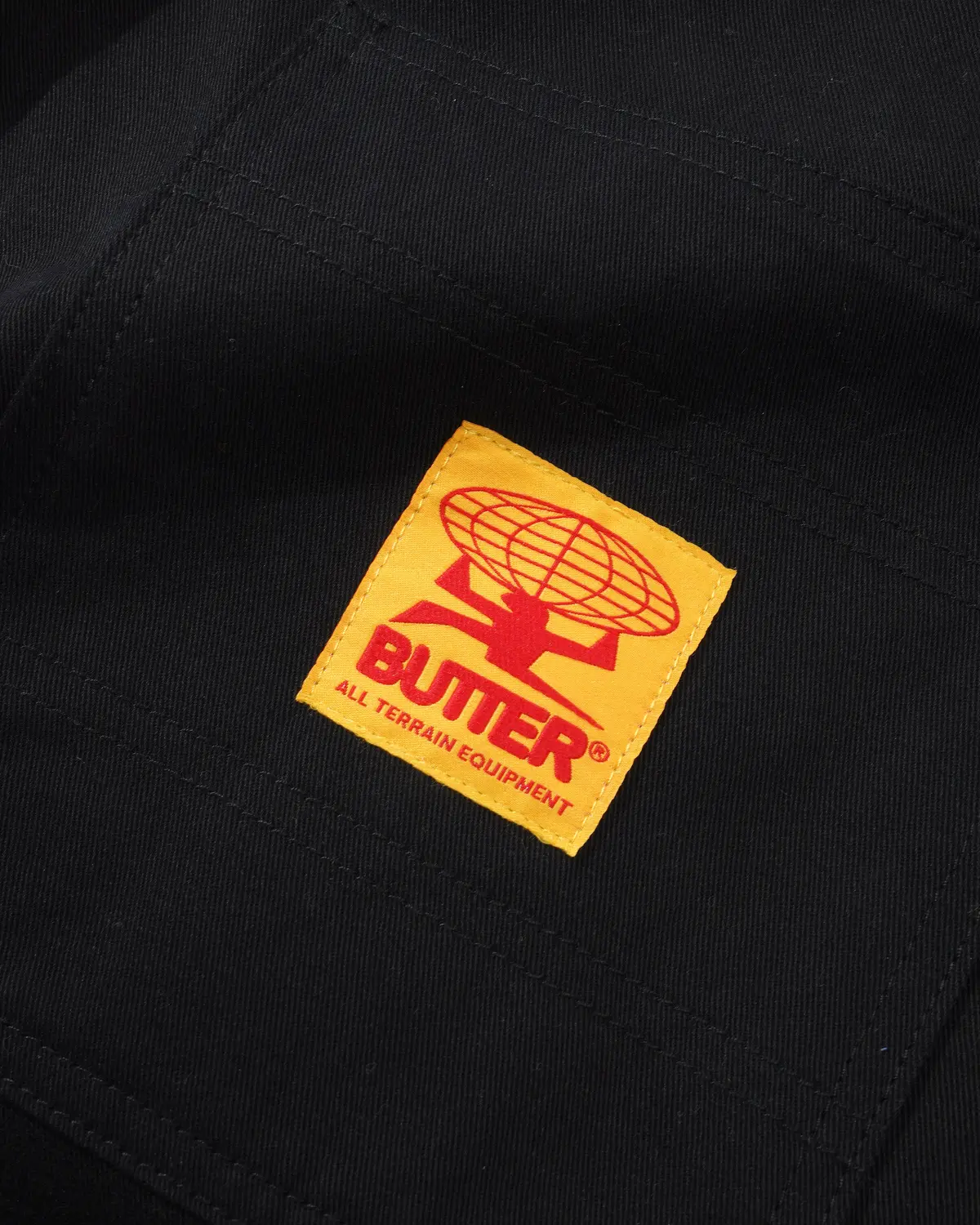 Butter Goods Patch Pocket Denim Jeans Field Cargo Shorts Washed Black 3