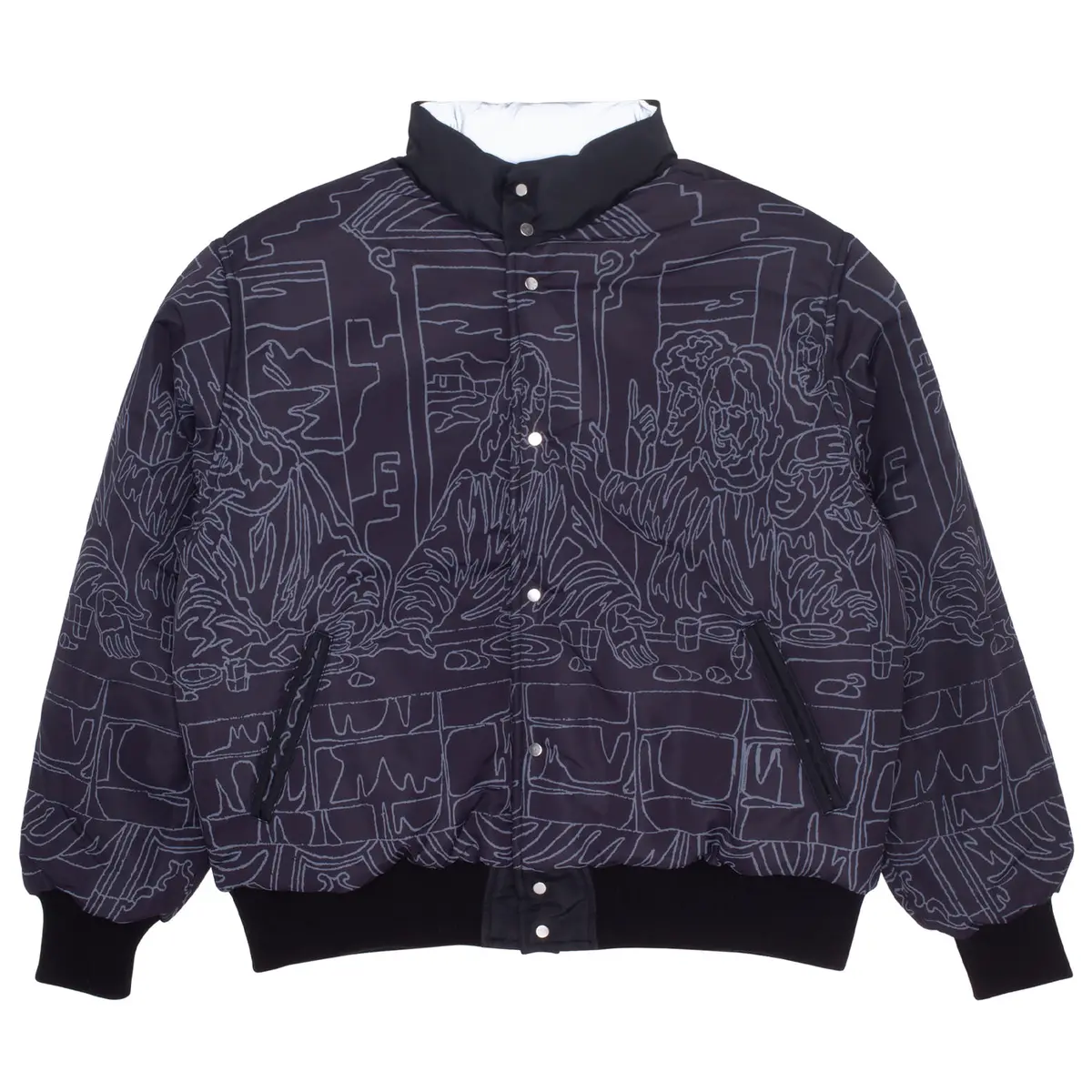 Fucking Awesome Reflective Varsity Puffer Black/3M 1