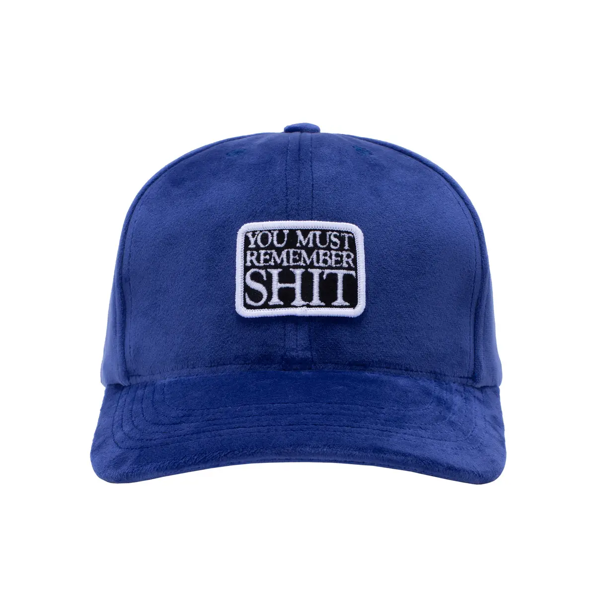 Fucking Awesome Remember Shit Velvet Snapback Blue 1