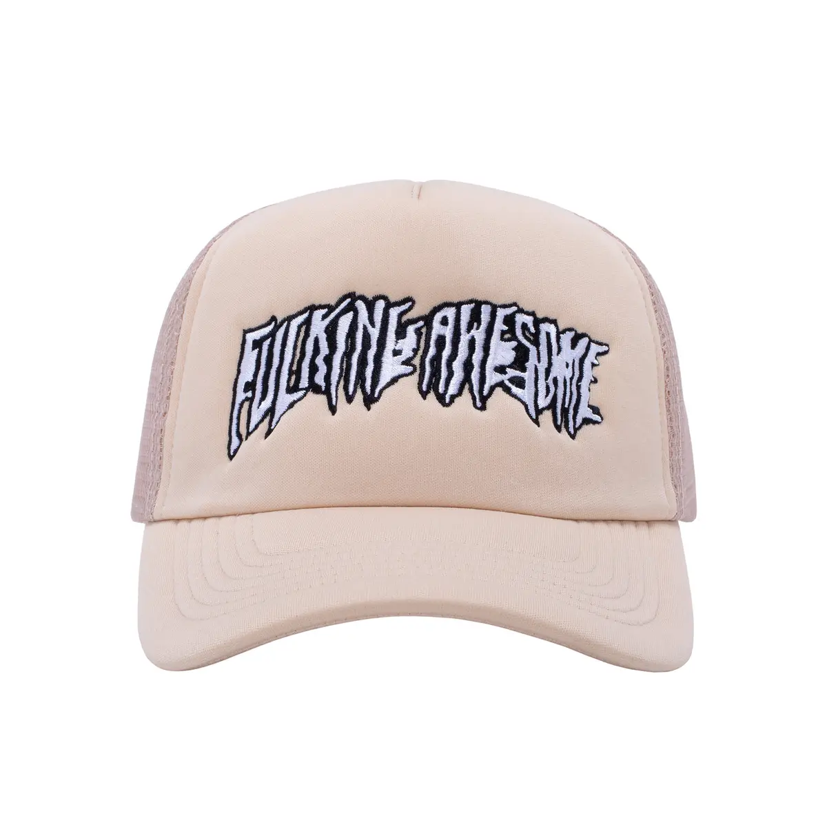 Fucking Awesome Stretched Stamp Mesh Snapback Khaki 1