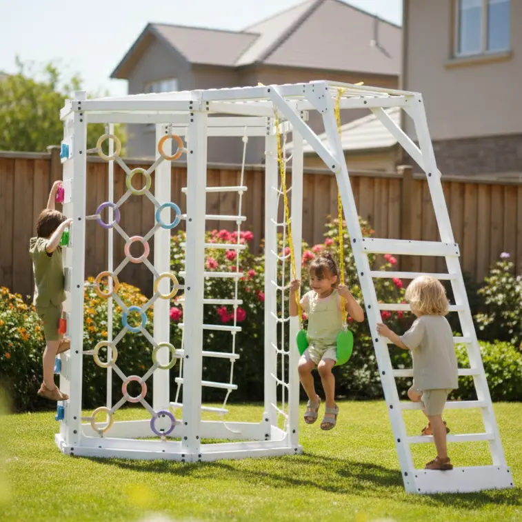 Avenlur | Hawthorn Xl | Octagon Outdoor Jungle Gym - White 1