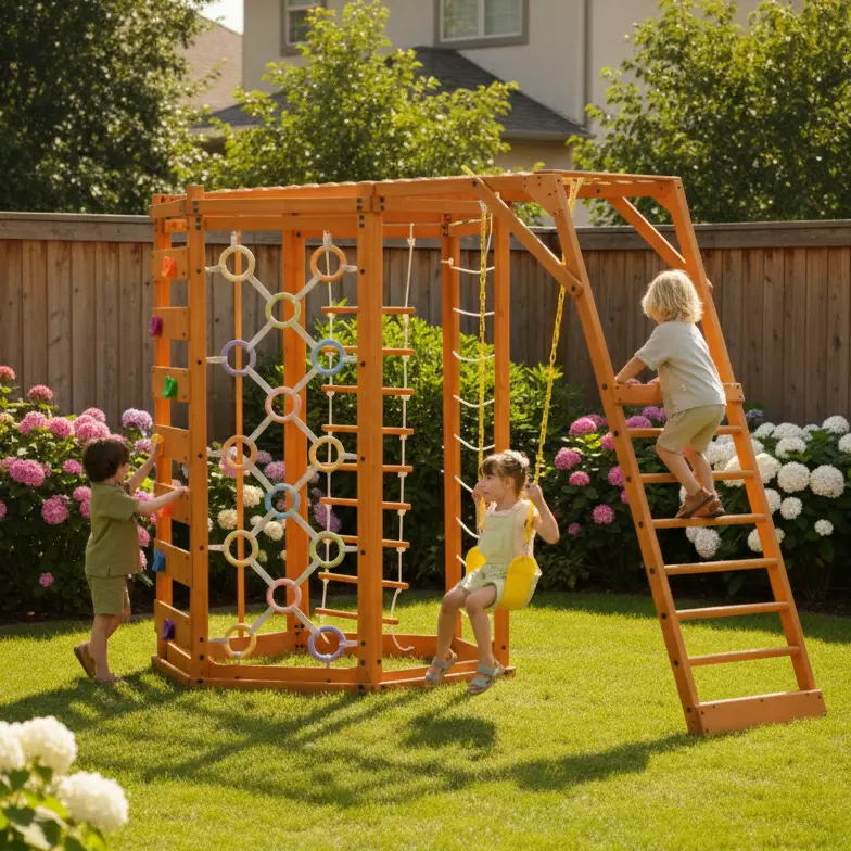 Avenlur | Hawthorn Xl | Octagon Outdoor Jungle Gym - Natural 1