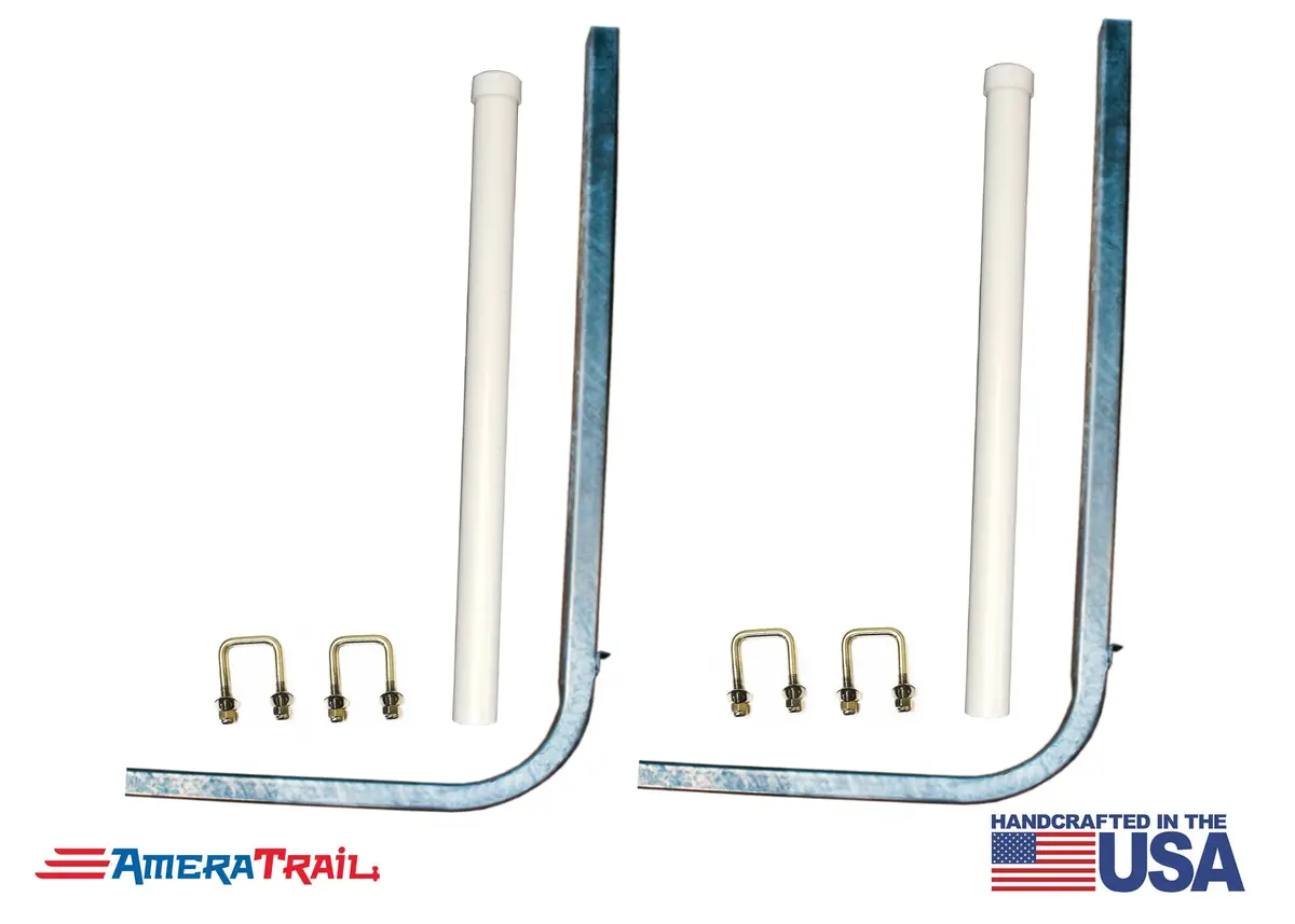Complete Guide Post Kit Includes 2 48" Galvanized Guide Posts, 2 Pvc Poles, And Attaching U Bolts 1