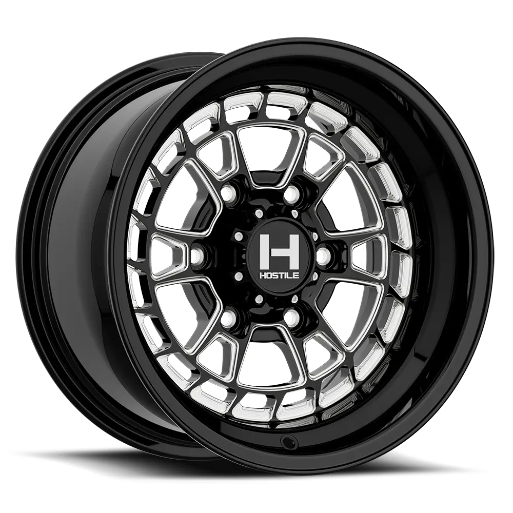 Hostile Rival Gloss Black Blade Cut Forged Wheel 2