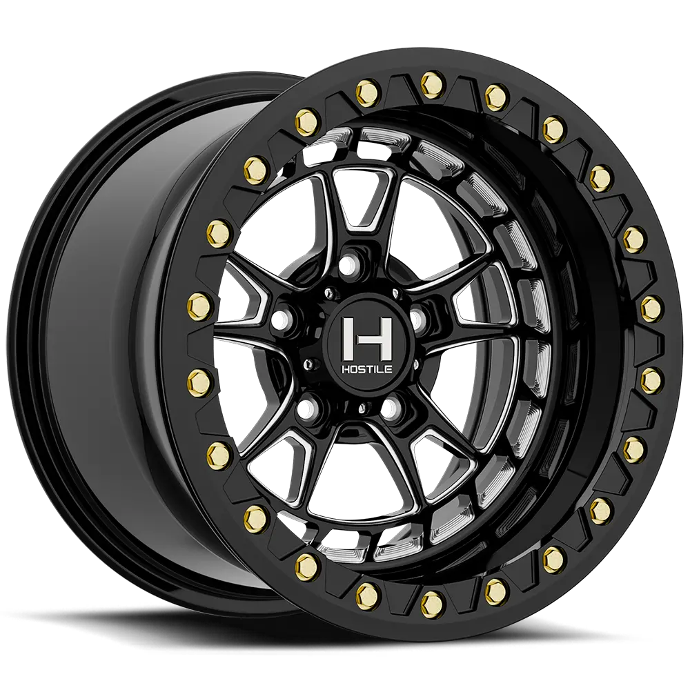 Hostile Rival Beadlock Black Blade Cut Forged Wheel 1