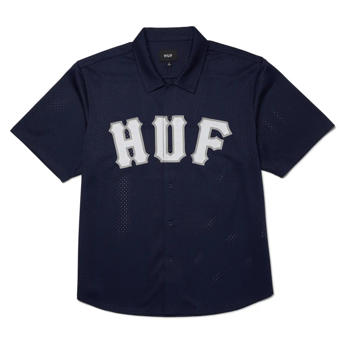 Huf Arch Mesh Button Up Navy 1