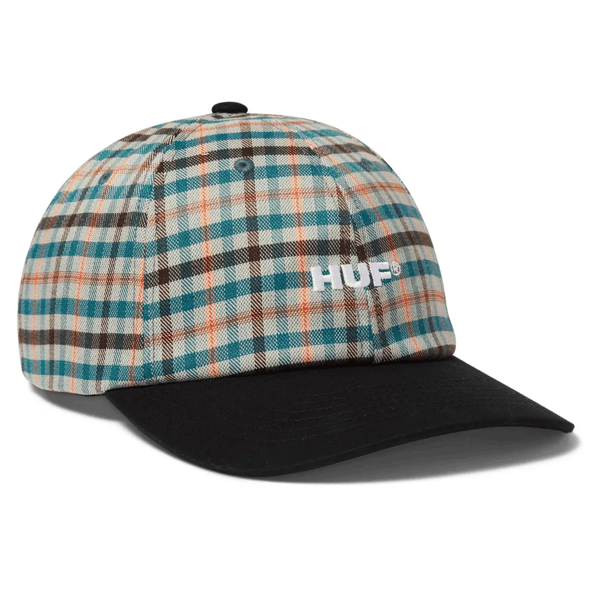 Huf Shadow Plaid 6 Panel Cv Hat Black 1