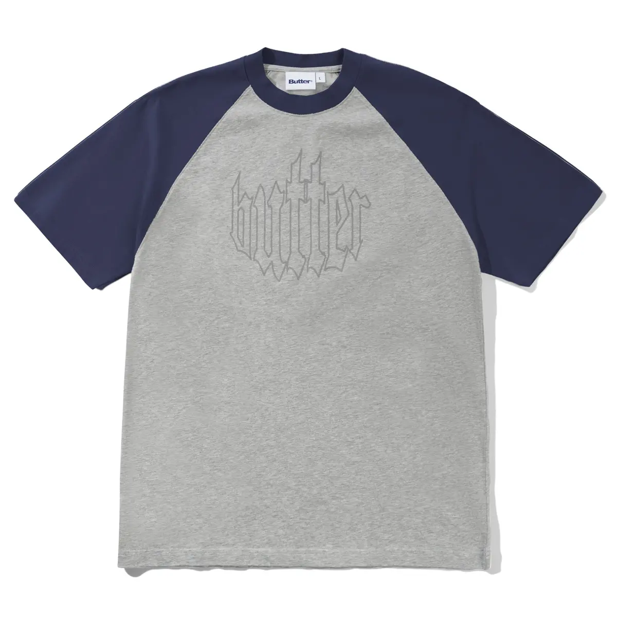 Butter Goods Harvest Raglan Tee Navy/Heather 1