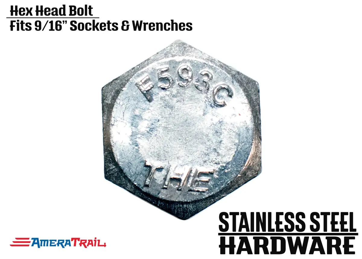 Stainless Steel Bolt 3/8 X 2 1/2", Hex Head - Available W/ Nut And Washer Hardware 2