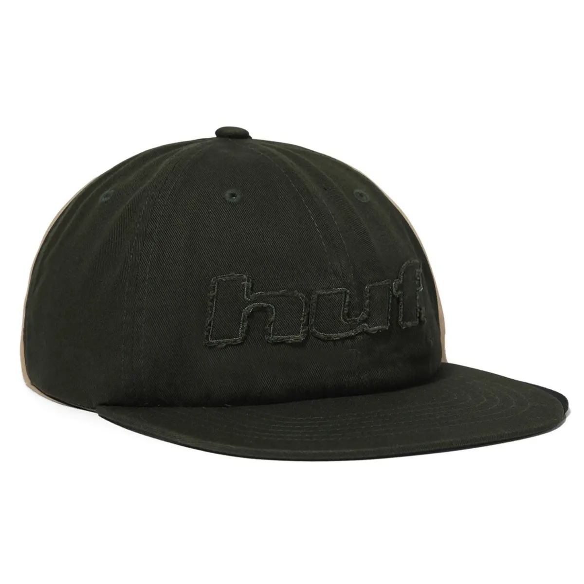Huf Distressed Logo 5 Panel Hat Brown 1
