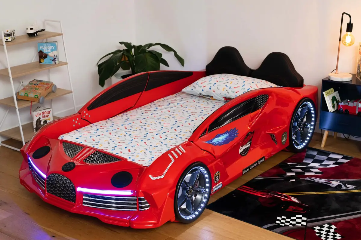 Aero 2.0 Race Car Bed Bugatti Chiron Style Twin Size - Zoomie Beds 1