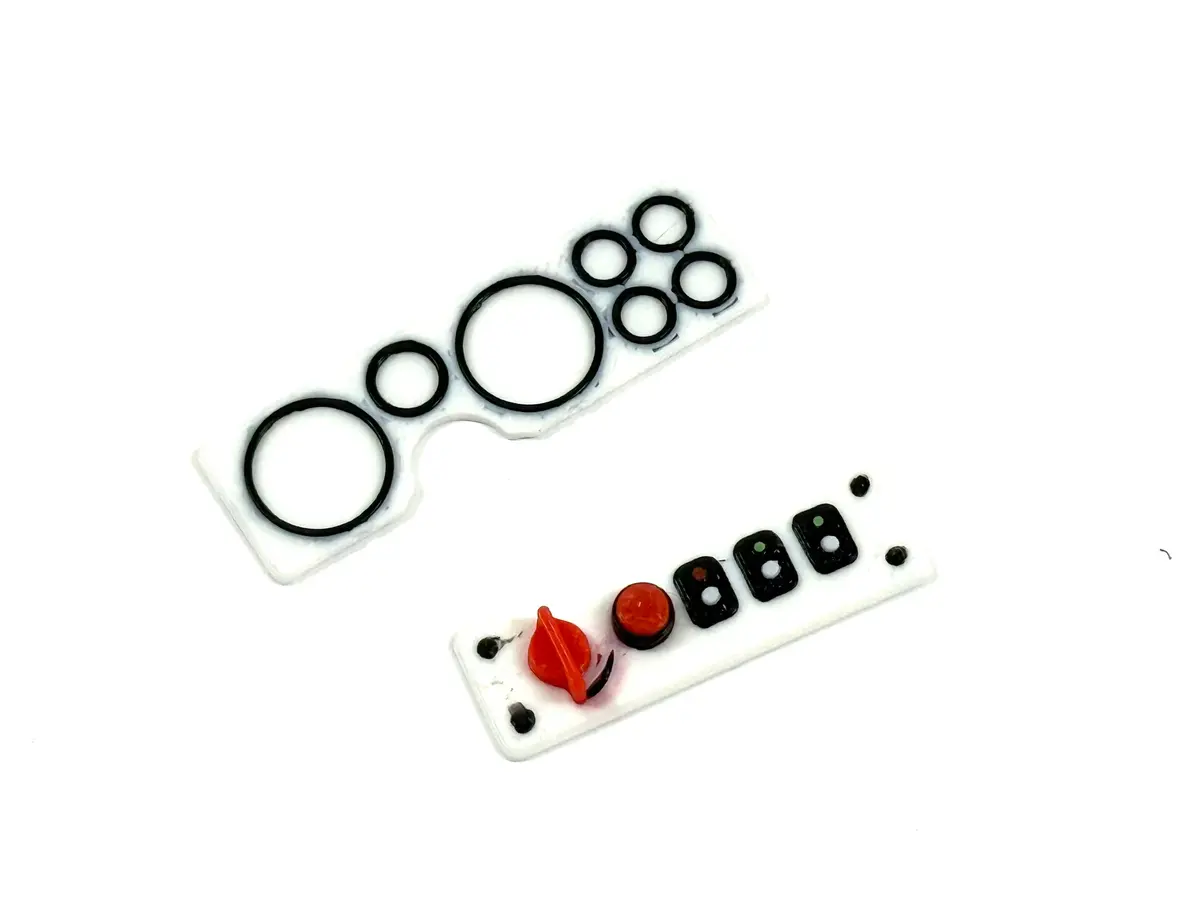 Knight Customs 3D Printed Scale Gauge Cluster & Switch Panel (Colored) 1