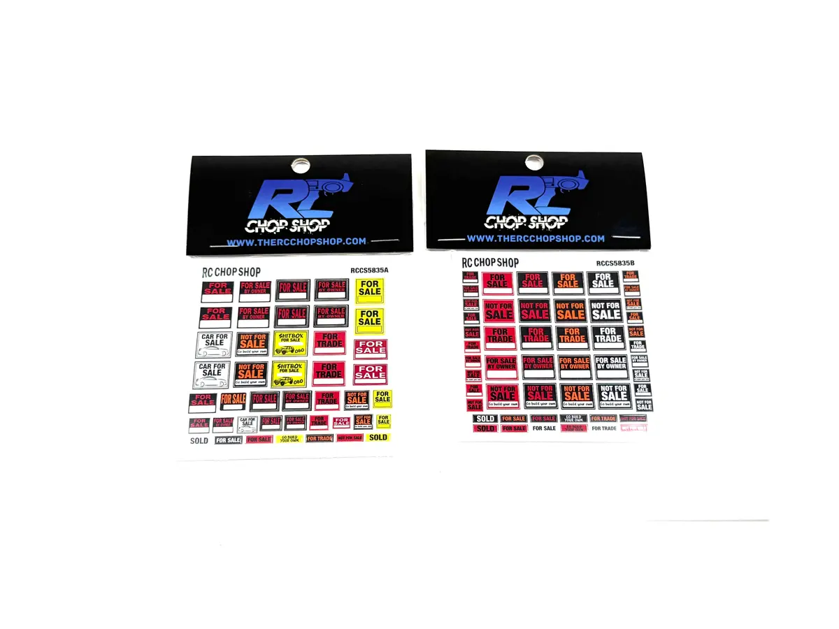 For Sale, Sold, Not For Sale Scale Sticker Sheets 1