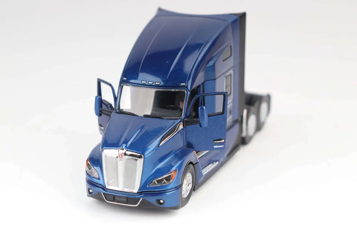 1:50 Kenworth T680 Next-Gen 76Inch High Roof Sleeper Cab Tandem - Cerulean Blue Cab, Transport Series, Mfg. 71108 1