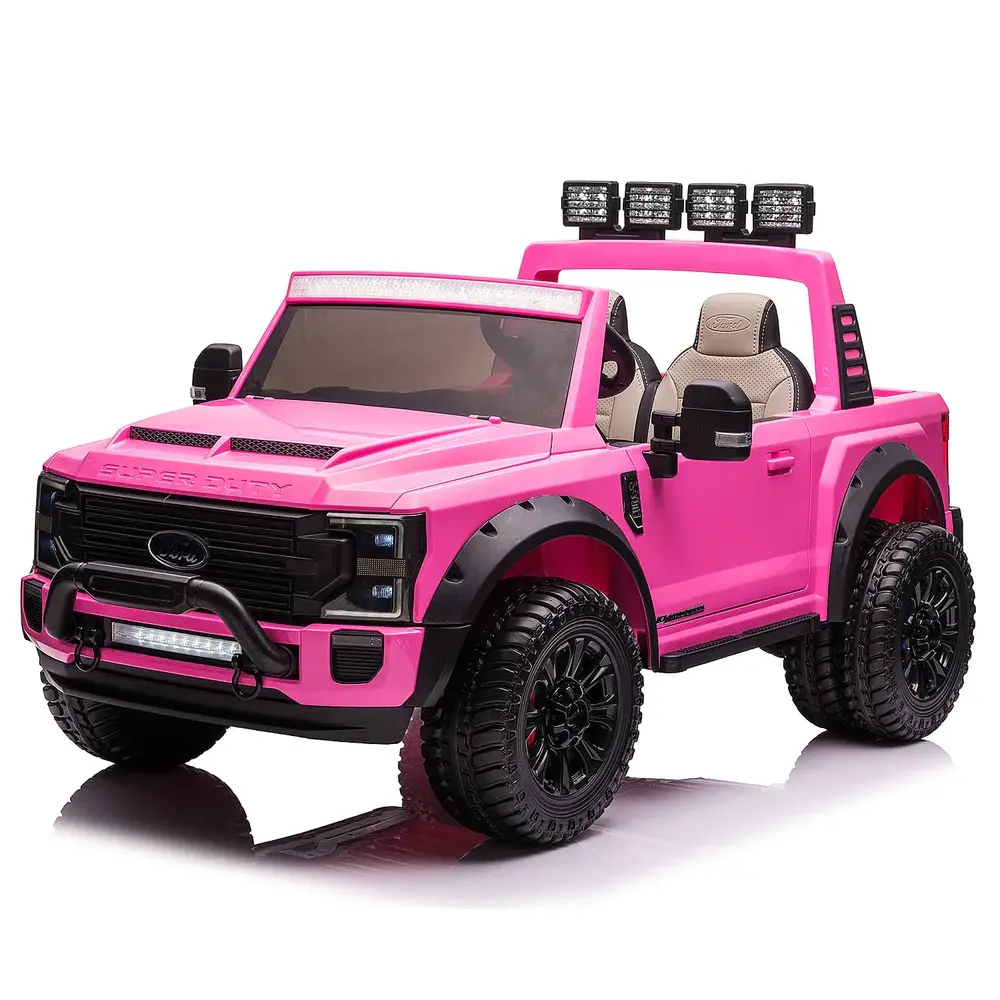 Limited Edition Ford Super Duty F450 Pink With Fan Function And Remote Control 2 Seaters 24V Licensed 1