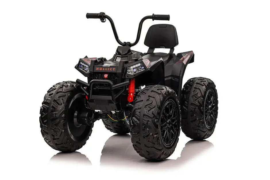 Kids Ride On Atv 24V 4X4 Off-Road Atv With Monster Tires, Independent Suspension, Realistic Lights And Leather Seat - Kids On Wheelz 1