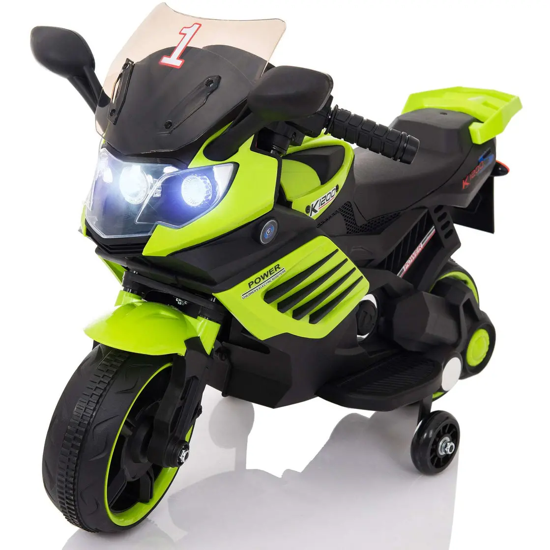 Kids Motorcycle 6V With Training Wheels, Realistic Lights And Sound 1