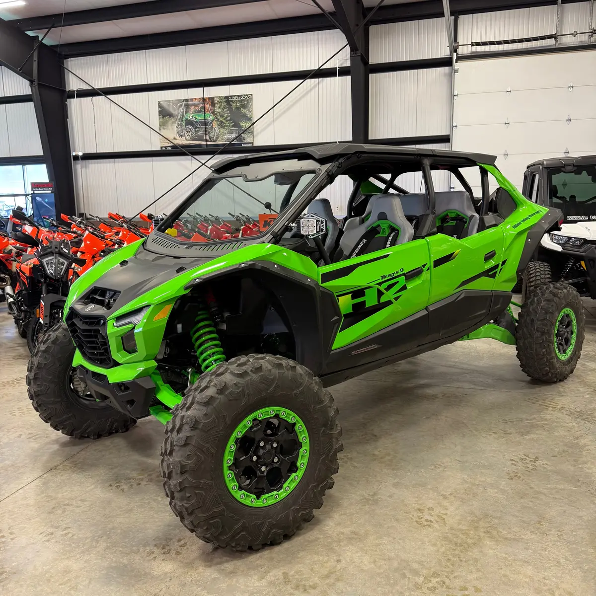 Kawasaki Teryx H2 Vented Glass Windshield 1