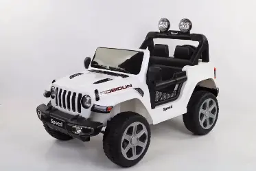 Jeep Rubicon 4X4 2 Seater Rubber Tires 12V Kids Ride On Car | Off-Road 1