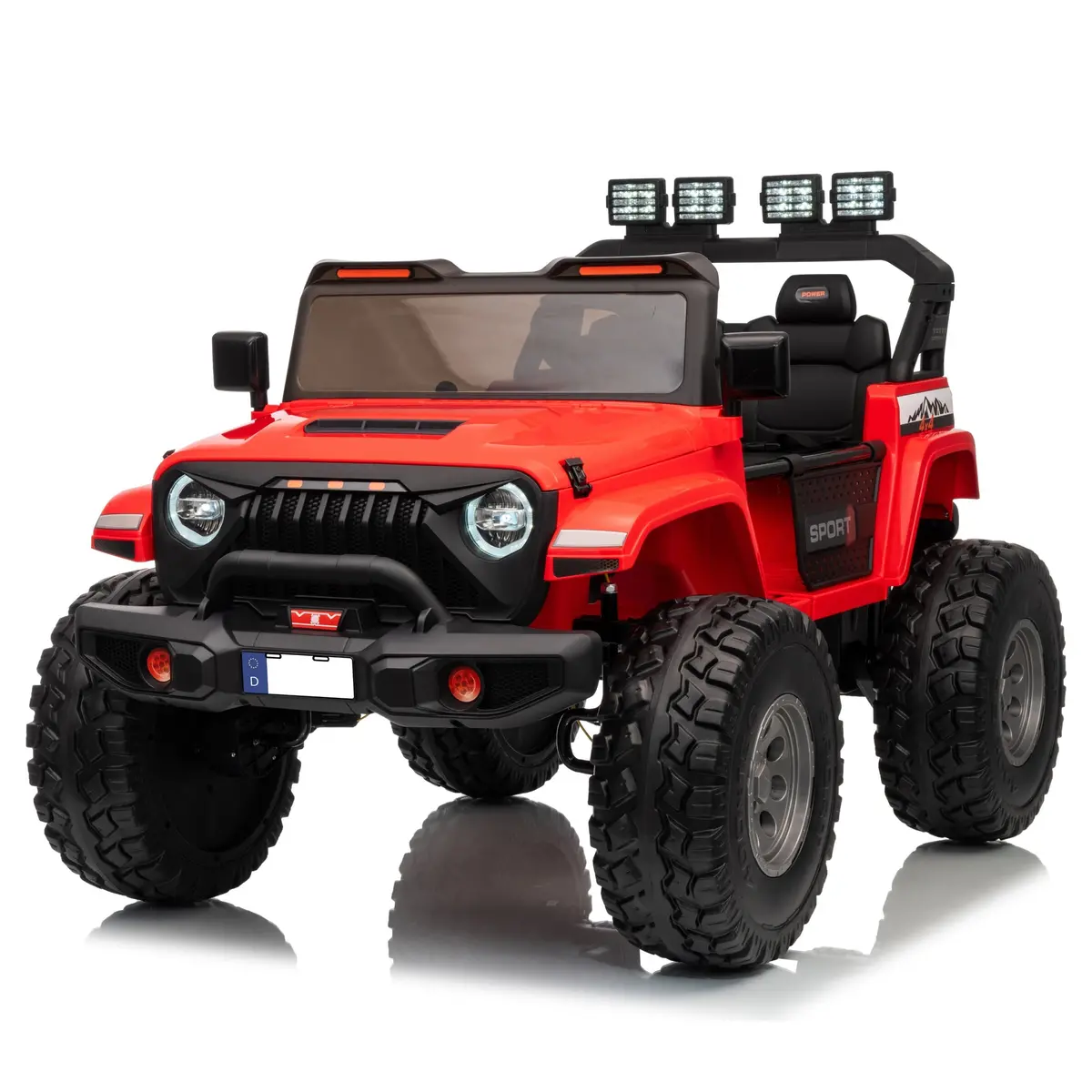 Havoc 2.0 2-Seater Lifted Jeep 24V Ride On– Quad Motors, Eva Wheels, Led Kit, Extendable Jeep 2