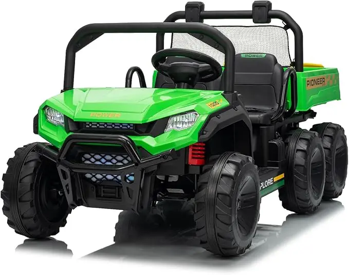 6-Wheel 24V Kids 2 Seater Ride On Farm Truck/Utv – Electric Powered Off-Road Vehicle With Remote Control 1