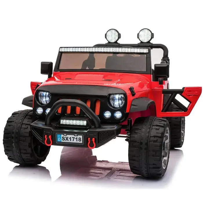 Jeep Wrangler Kids Ride On Car 12V - Red 1