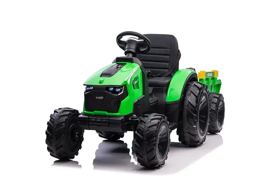 12V Electric Farm Tractor Kids Ride On Car With Tipper And Optional Shovel/Digger- Kids On Wheelz 1