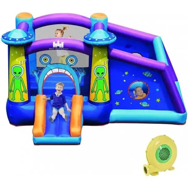 Inflatable Alien Style Kids Bouncy Castle With 480W Air Blower 1