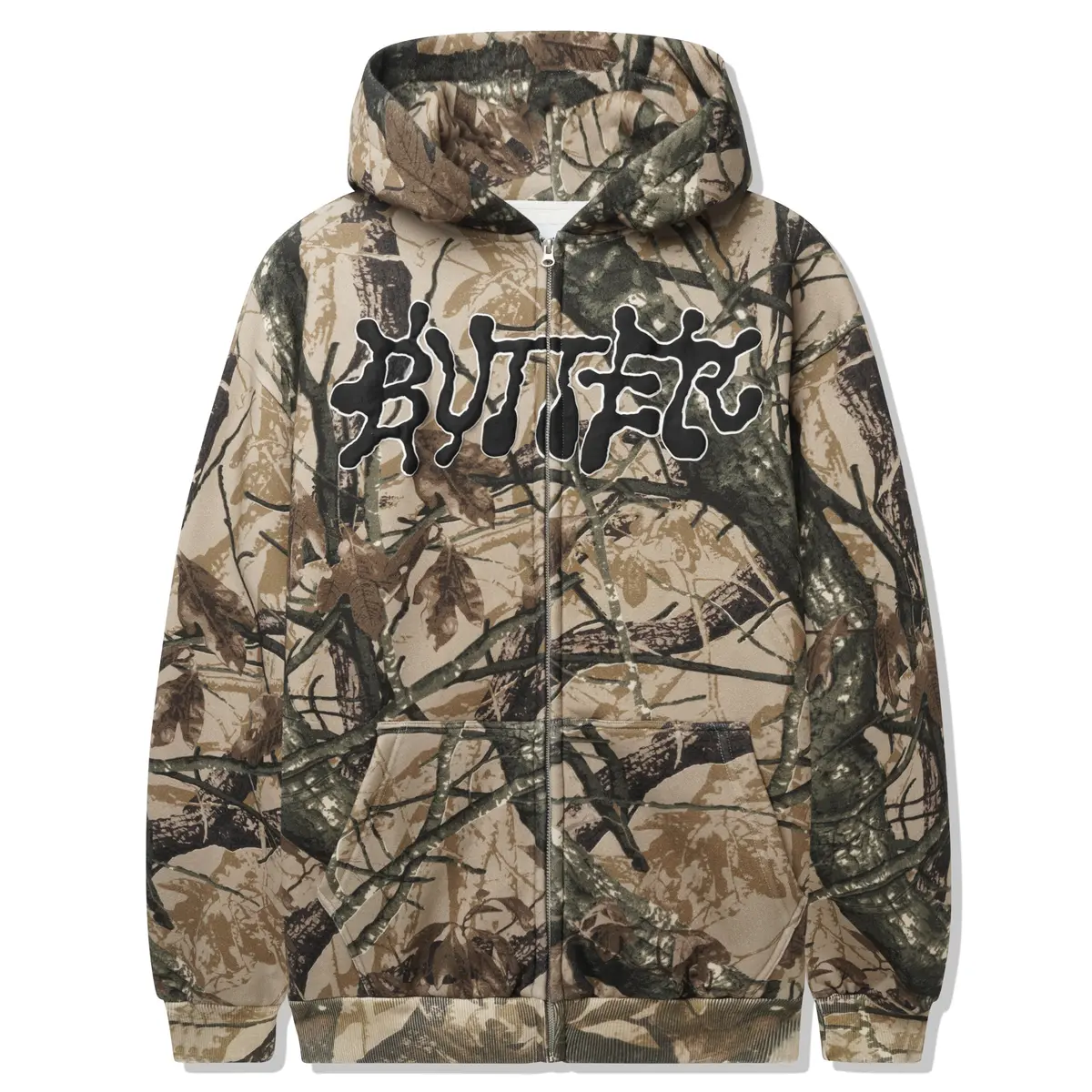 Butter Goods Ink Zip-Thru Hoodie Camo 1