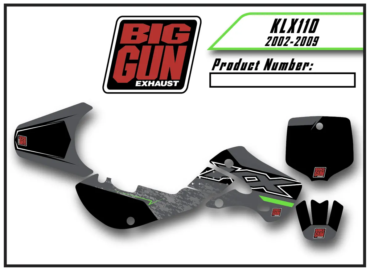 Graphics Kit - Kawasaki Klx 110 (2002-2009) 1