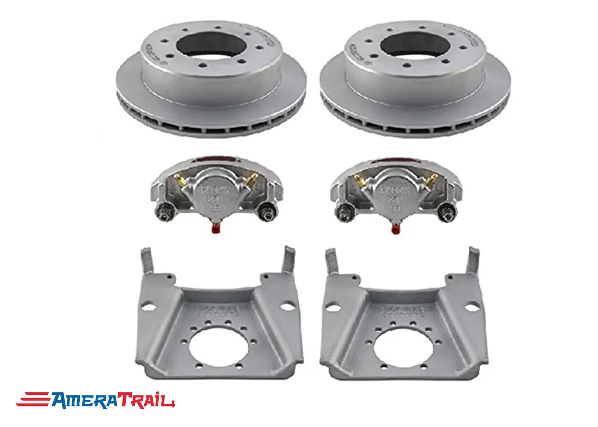 8 Lug 7K Kodiak Brake Kit, Stainless Calipers W/ Dacromet Rotors And Brackets - Fits 1/2" Wheel Studs 1
