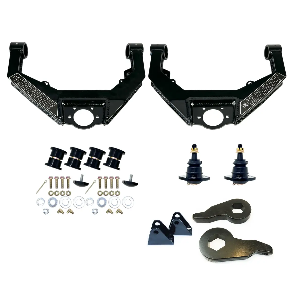 Kryptonite Stage 2 Leveling Kit With Shock Extensions For Chevy/Gmc 2001–2010 Hd Trucks 2002-2009 Hummer H2 1