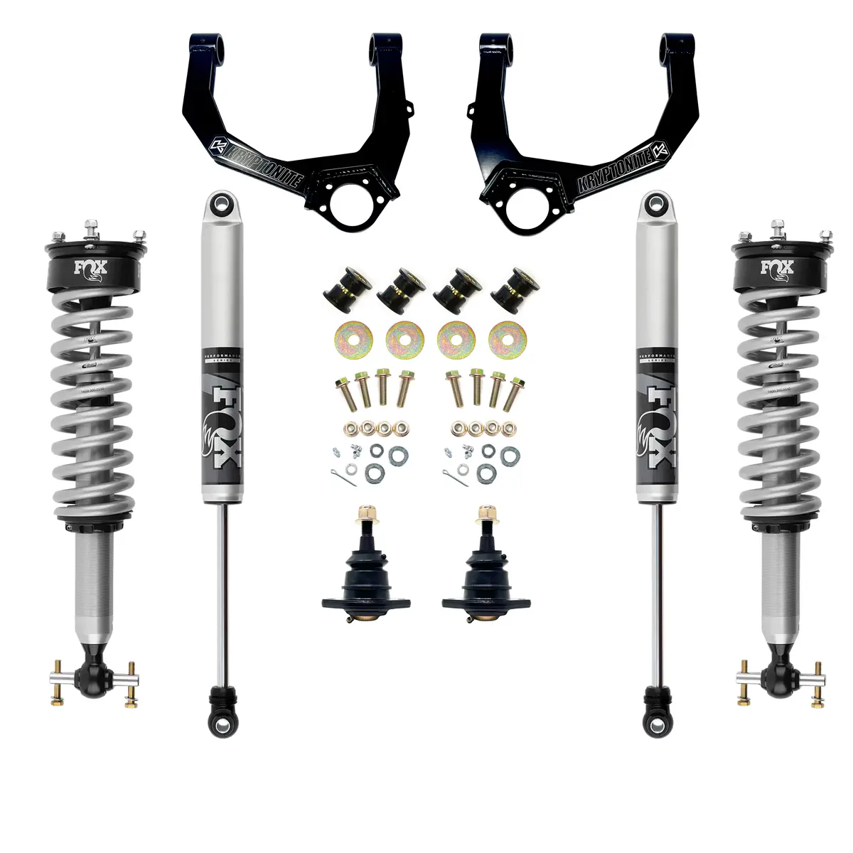 Kryptonite Stage 3 Leveling Kit With Fox 2.0 Shocks For Chevy/Gmc 1/2 Ton 6 Lug Trucks 2019+ 1