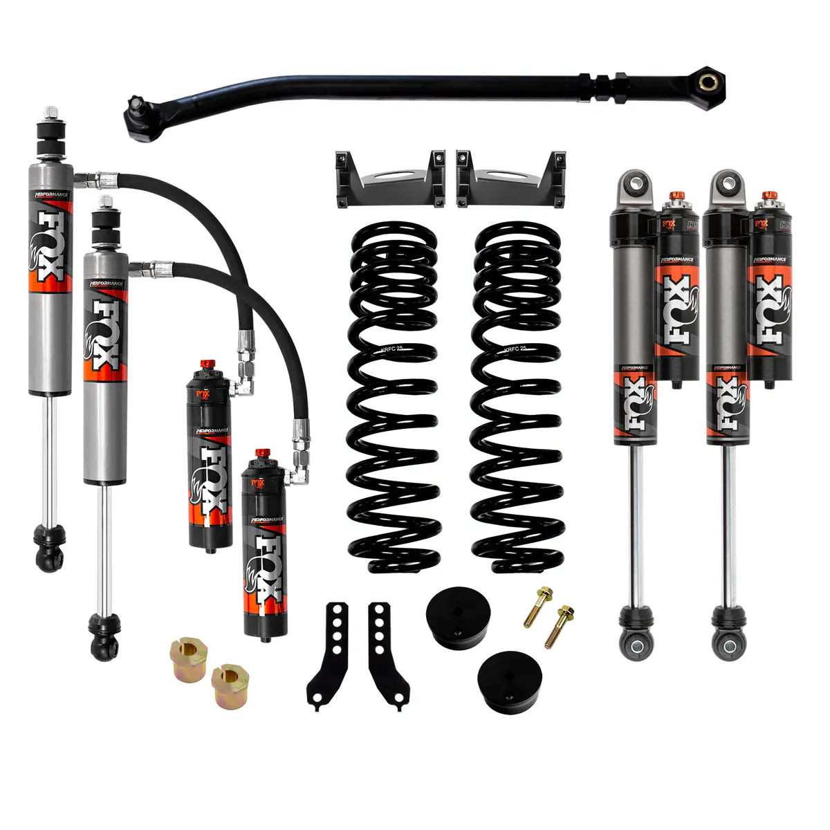 Kryptonite Ford Super Duty F250/F350 Stage 2 Leveling Kit With Fox Performance Elite Shocks 2017-2025 1