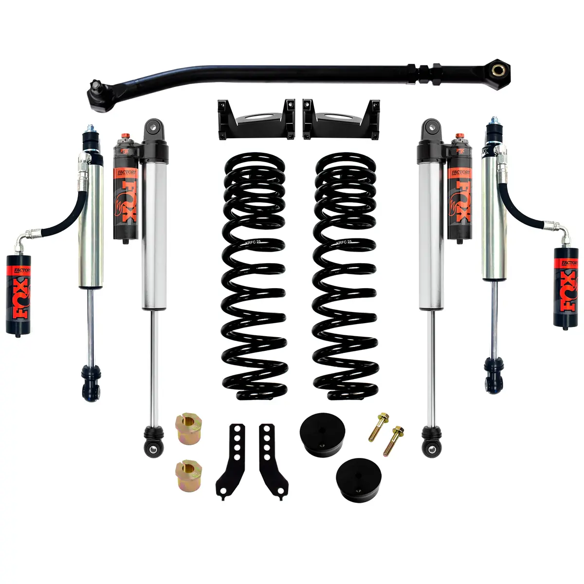 Kryptonite Ford Super Duty F250/F350 Stage 2 Leveling Kit With Fox Factory Race Series Shocks 2017-2025 1
