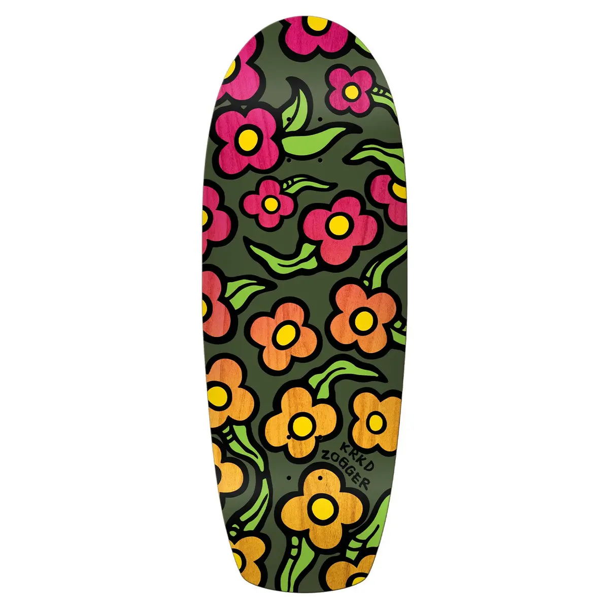 Krooked Zogger Wildstyle Flowers Shaped Deck 10.75" 1