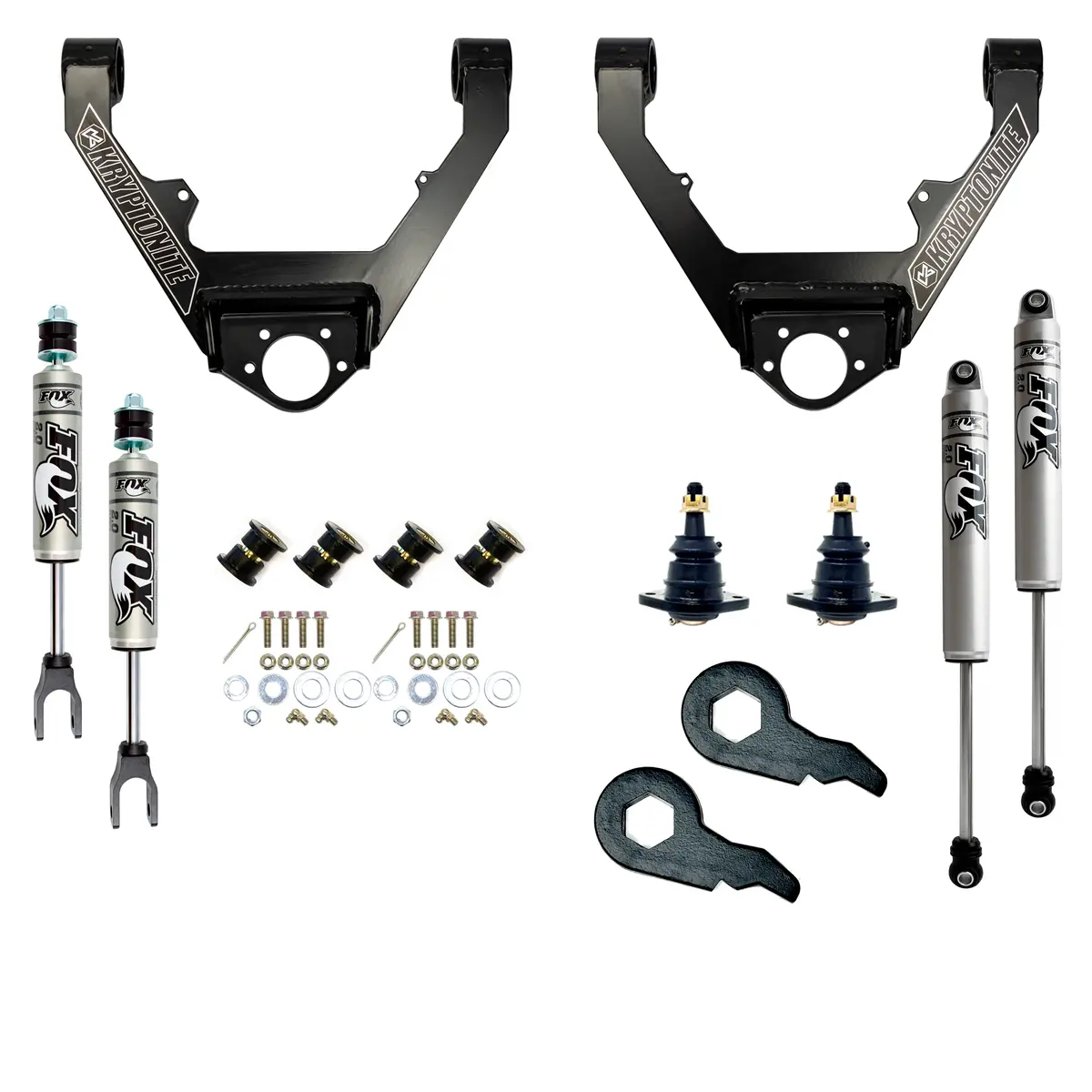 Kryptonite Stage 3 Leveling Kit With Fox Shocks 1999-2006 Gm 1500 6 Lug Trucks/Suvs 1